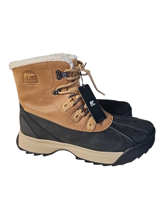 Sorel Two-Tone Waterproof Winter Boots - Black & Tan